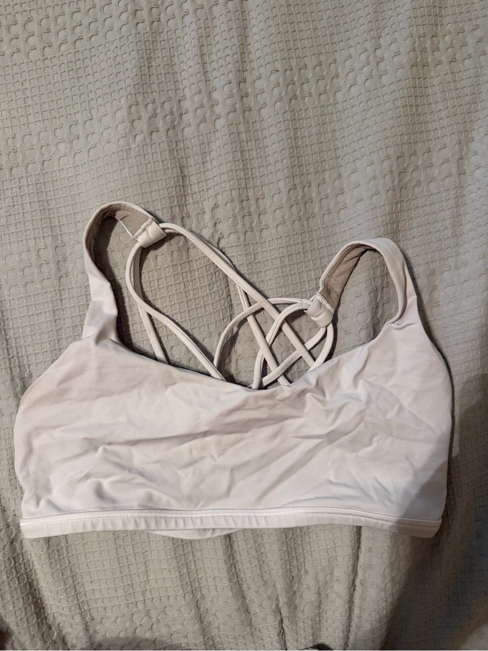 lululemon athletica Light Beige Strappy Sports Bra